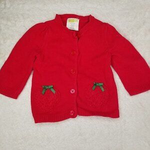 4/$25 Crazy 8 Red Strawberry Knitted Cardigan